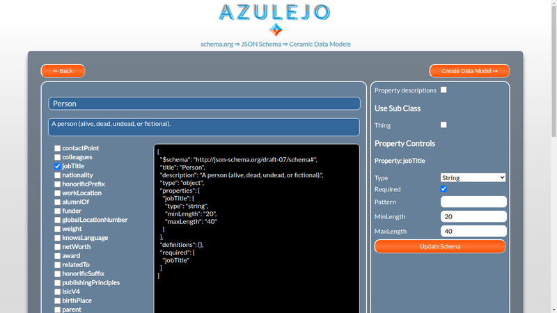 Schema editor